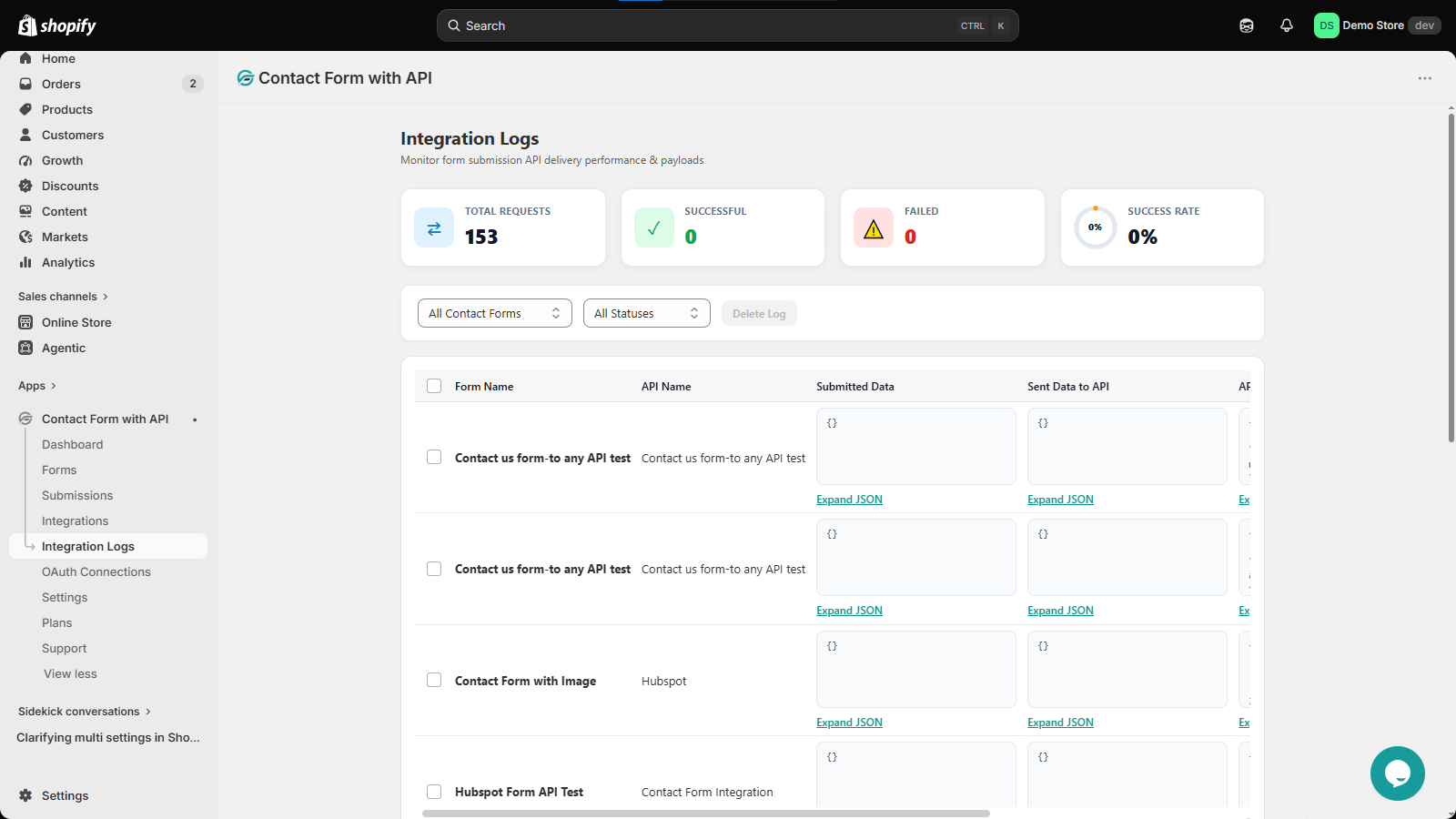 Integration Logs