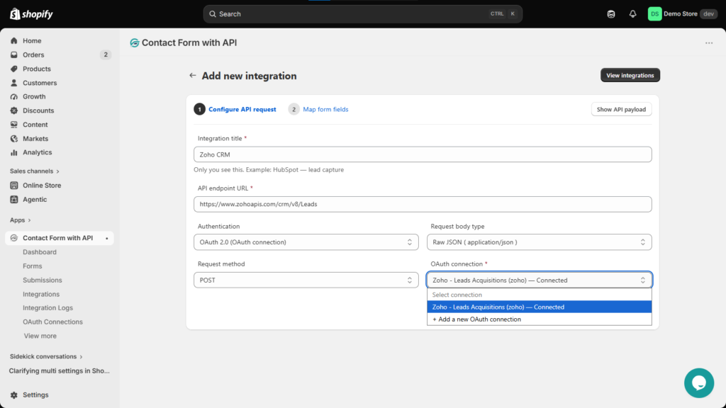 Test the OAuth Connection