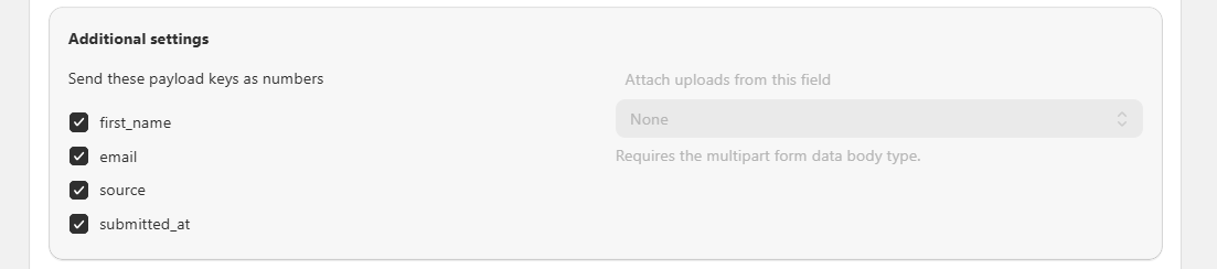 additional setting